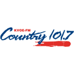 Country 101.7 logo. There is a red, painterly underline starting from the y in "Country" to the 7 in "101.7."